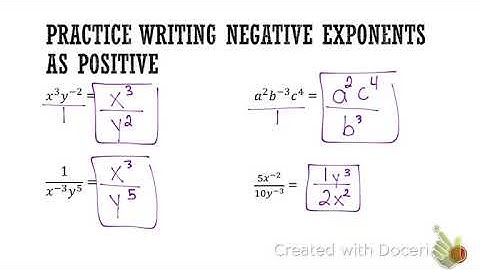 Pre Alg 8.4 Pt 1 Negative and Zero Exponents