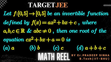 Target JEE/XII | Function | Solution by Er. Pradeep Sinha (B.Tech., IIT-BHU)