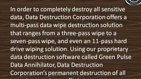 Secure Data Destruction Services