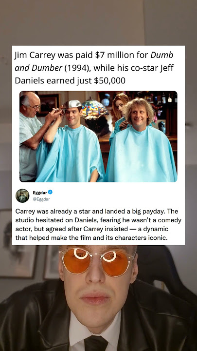 Jim Carrey was paid $7 million for Dumb and Dumber (1994), while his costar Jeff Daniels earned just