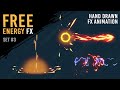 Free energyelectricityfireshot 2d fx animations green screen