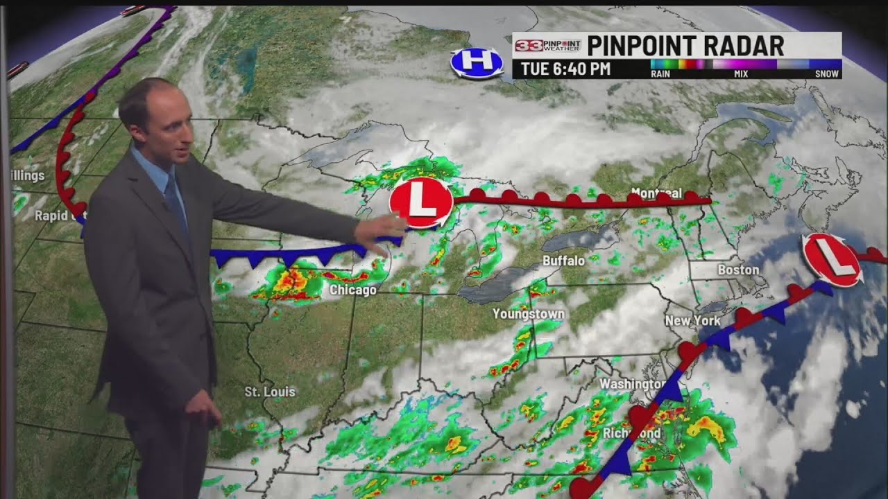 Rain and storm chances continue Wednesday - YouTube