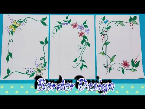 How To Make Border Design Border Design For Project 3 Beautiful Border Design Border Making Youtube how to make border design border design for project 3 beautiful border design border making