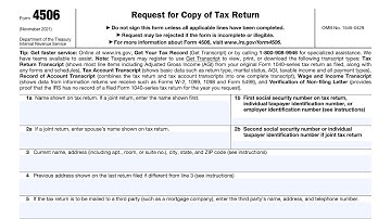 IRS Form 4506 walkthrough ARCHIVED COPY - READ COMMENTS ONLY