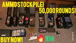 Ammo Stockpile. 50,000 Rounds! Ammo Hoarding. How to Stockpile Ammo!!!
