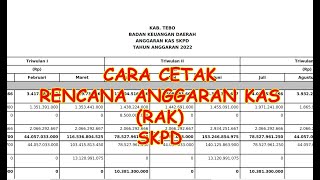 Cara Cetak Rencana Anggaran Kas (RAK) SKPD di SIPD Penatausahaan 2022 Cara Cetak Rencana Anggaran Kas (RAK) SKPD di SIPD Penatausahaan 2022
