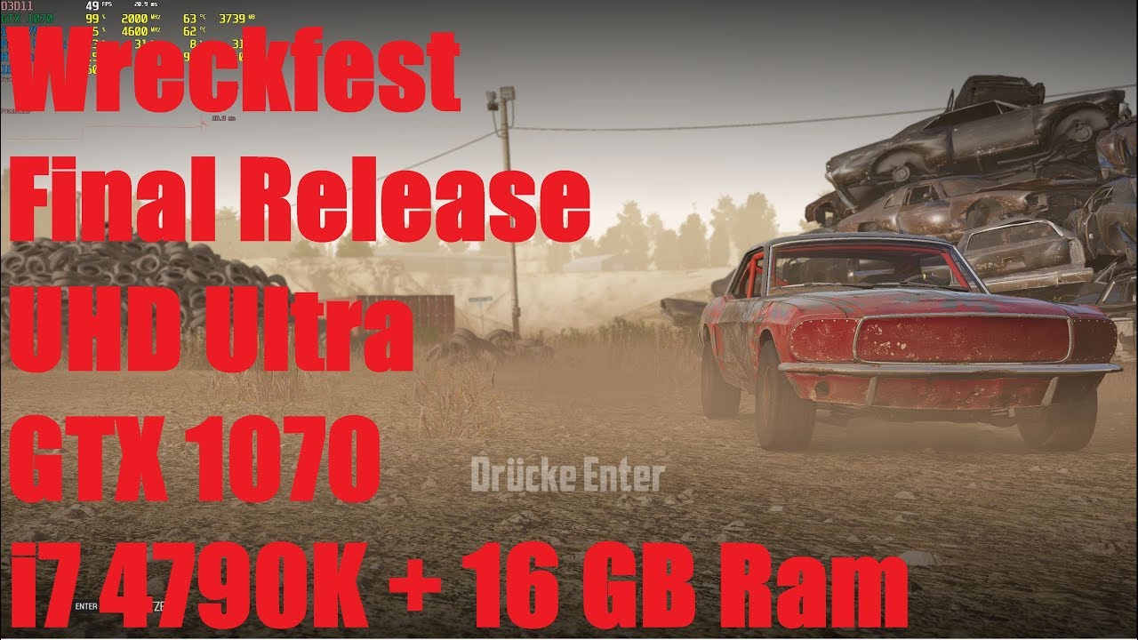 Wreckfest | Release Version | GTX 1070 | 4K Ultra
