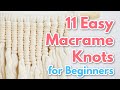 11 Basic Macrame Knots {for Beginners}