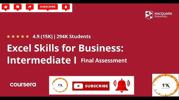 Excel Skills for Business Intermediate 1 | Final Assessment || Coursera