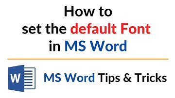 How to set default Font in MS Word