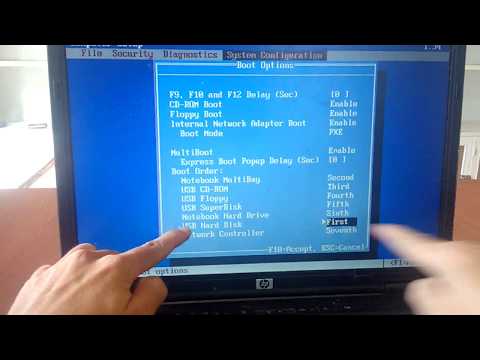 Hướng dẫn Boot từ USB đối với Laptop HP Compaq nc6400