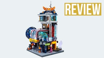Lumibricks Cyberpunk Floating Train Station Modular REVIEW | Set L9098