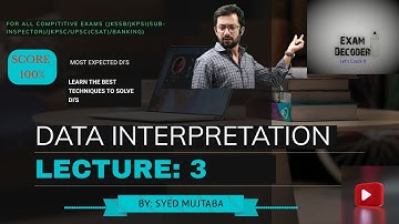 DATA INTERPRETATION(BAR-GRAPH-1) JKSSB/JKPSC/JKPSI/SUB-INSPECTOR/UPSC(CSAT)/BANKING by Syed Mujtaba