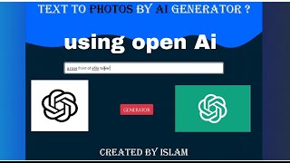 make image ai generator with open ai created by html css JavaScript 😵