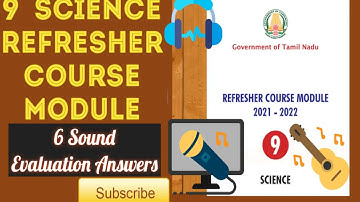 Refresher course module - 9th Science - 6 Sound || Evaluation answers
