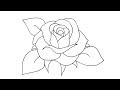 How to draw a rose - Easy step-by-step drawing lessons for kids