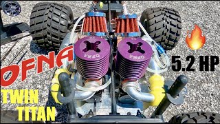 Ofna Twin Titan  DUAL 26 Nitro Engines  2 SPEEDS and 5.2 Total Horsepower  First Drive & Test