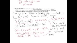 Linear Systems  (part 3) Applications
