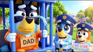 😭Why Is Bandit In Jail? Prisoner Fanclub Sad Story! (Bluey & Bingo)🐾 | Funny Animation