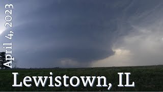 INCREDIBLE Storm and Tornado Lewistown, IL Tuesday April 4, 2023