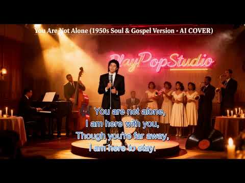 You Are Not Alone Lyric Video 1950s Soul Gospel Version AI COVER PlayPopStudio 