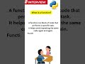 What is Function? explained in 15 secs #pythonprogramming #english #pythonessperspective