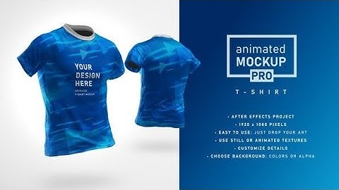 Animated T shirt Mockup PRO AFTER EFFECTS Template Videohive 31150029