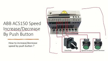 ABB ACS150 Drive Speed Increase/Decrease By Push button or Digital Input Parameter in Hindi