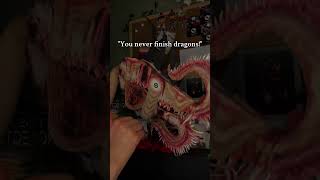 I can totally finish dragons... #dragonpuppeteer #horrorart #dragonpuppets #fypyoutube #fypシ #art