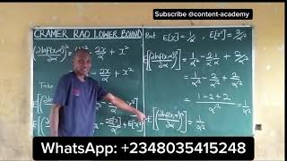 Cramer Rao Lower Bound (CRLB) on Exponential Distribution