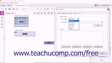 Acrobat Pro DC-Actions Properties of Form Fields - Adobe Acrobat Pro DC Training Tutorial Course
