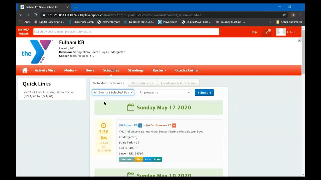 Playerspace How To YMCA of Lincoln Youth Sports YouTube