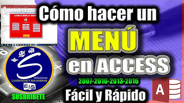 COMO HACER UN MENU EN ACCESS 2010/2013/2016/2019 -Formulario de Menú-