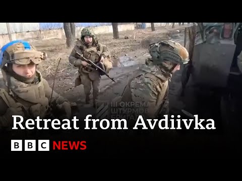 Ukraine frontline fighting:  Retreat from Avdiivka | BBC News
