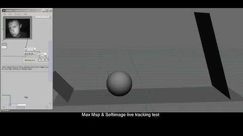 Max Msp & Softimage Live Tracking Test