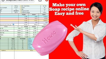 How to Calculate your own soap recipe // how to use online lay calculator for Soap making
