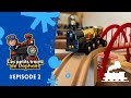 Mighty gold action locomotive in wood train brio  aventure locomotive dore circuit train en bois