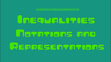 Inequalities - Notations and Representations (Tagalog/Filipino Math)