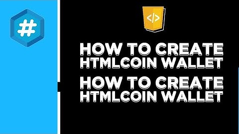 Creating the Htmlcoin web wallet