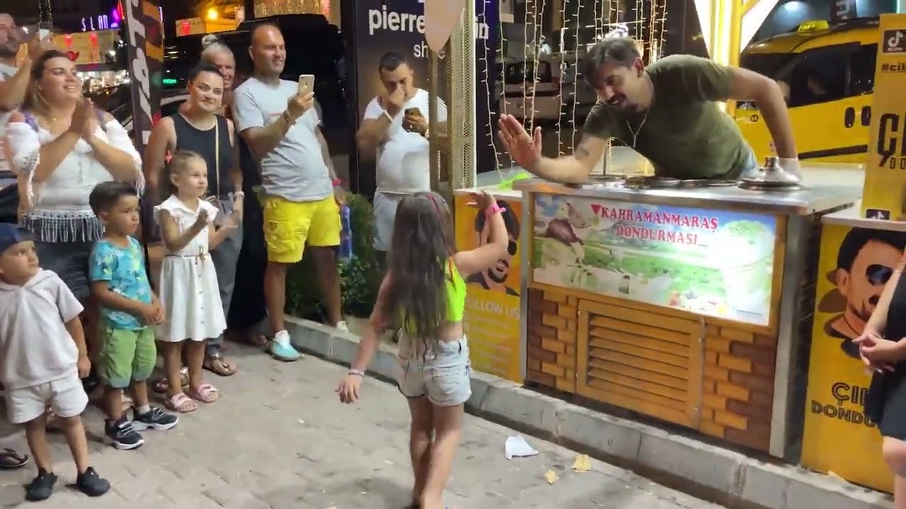 Little girl dance in Turkish ice cream shop went viral
