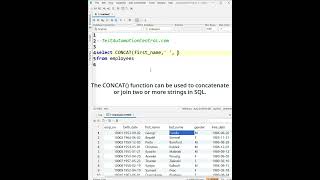 How do you concatenate or join multiple strings in SQL? SQL Queries Interview Questions and Answers screenshot 2