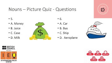 #IEO #Olympiad #class2 #Grade2 Nouns Picture Quiz 4 - IEO