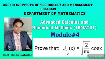 18MAT21 Module 4: Series solution of J(-1/2)