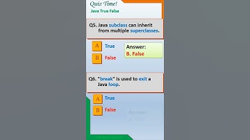 Java Programming True False Questions #shorts