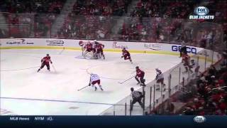 Foligno whistles a wrister behind Holtby