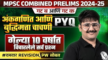 MPSC Combine Math and Reasoning PYQ Analysis 🔥| MPSC Combine 2024 अंकगणित आणि बुद्धिमत्ता चाचणी PYQ
