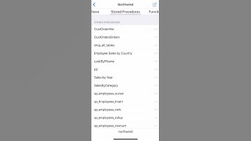 MySQL Client switching between tables, views and procedures (iPhone)