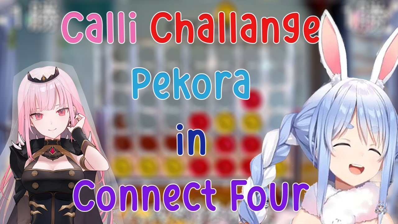 Calli VS Pekora in Connect 4, Who Has The Biggest Brain??