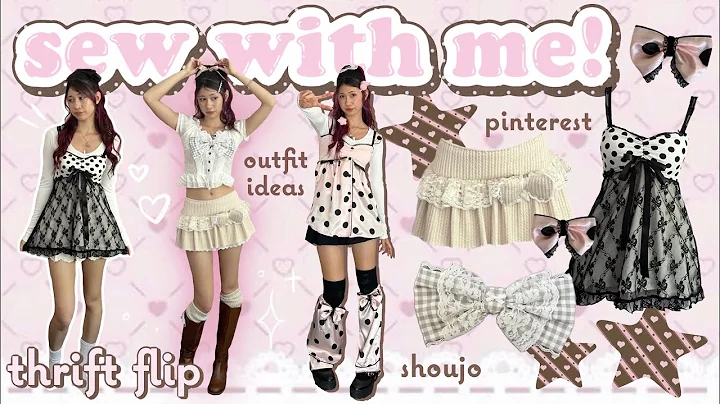SEW WITH ME 🎀🪡 thrift flip, pinterest, shoujo girl inspired, elevating clothes ୨୧ thumbnail
