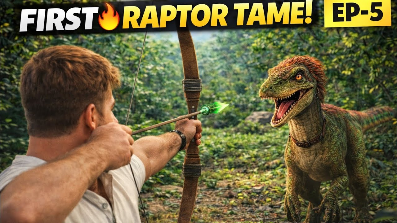 🔥 First Raptor Tame! | ARK Survival Ascended EP-5 - YouTube